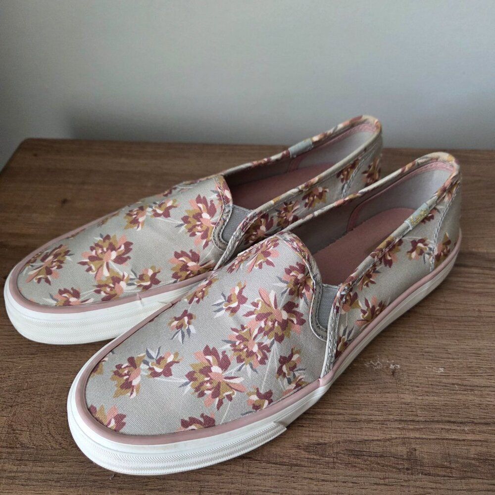 EUC KEDS FLORAL LOAFERS FLATS SIZE 8.5 WOMENS